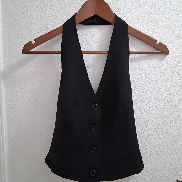 NWT Open Edit Black Halter Vest   Size M - Picture 8 of 14